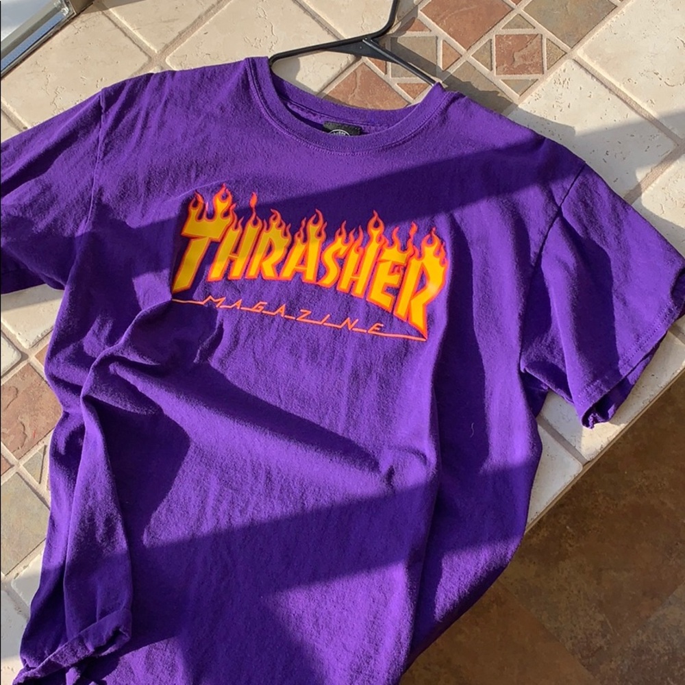 🔥 Thrasher T-Shirt Purple Size Large 🔥